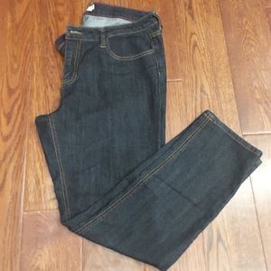 Dark wash skinny jeans